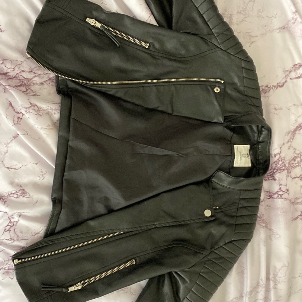 Black leather H&M jacket